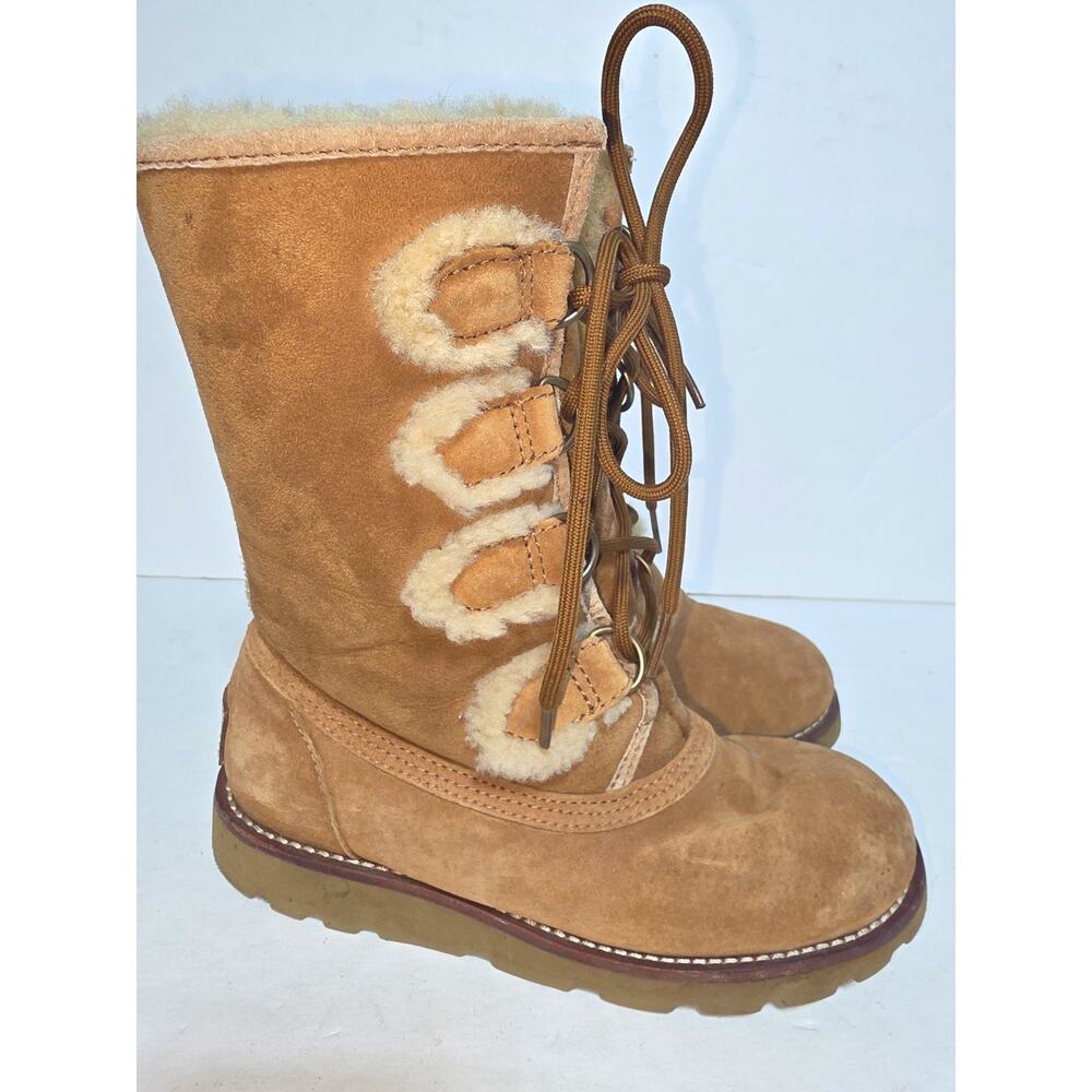 UGG Rommy Boots 3219 Suede Mid Calf Brown Snow Boots Size 5